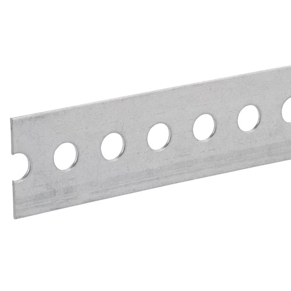 1-3/8 In. X 4 Ft. – 16 Gauge Thick Zinc Plated Perforated Steel Flat Bar