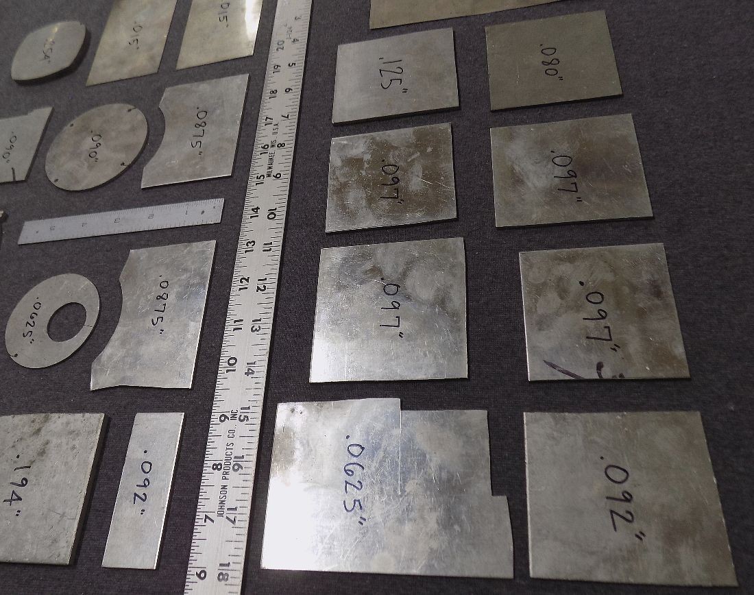 German Silver / Nickel Silver Flat Stock, Lot of 21 Pieces, over 4½ pounds