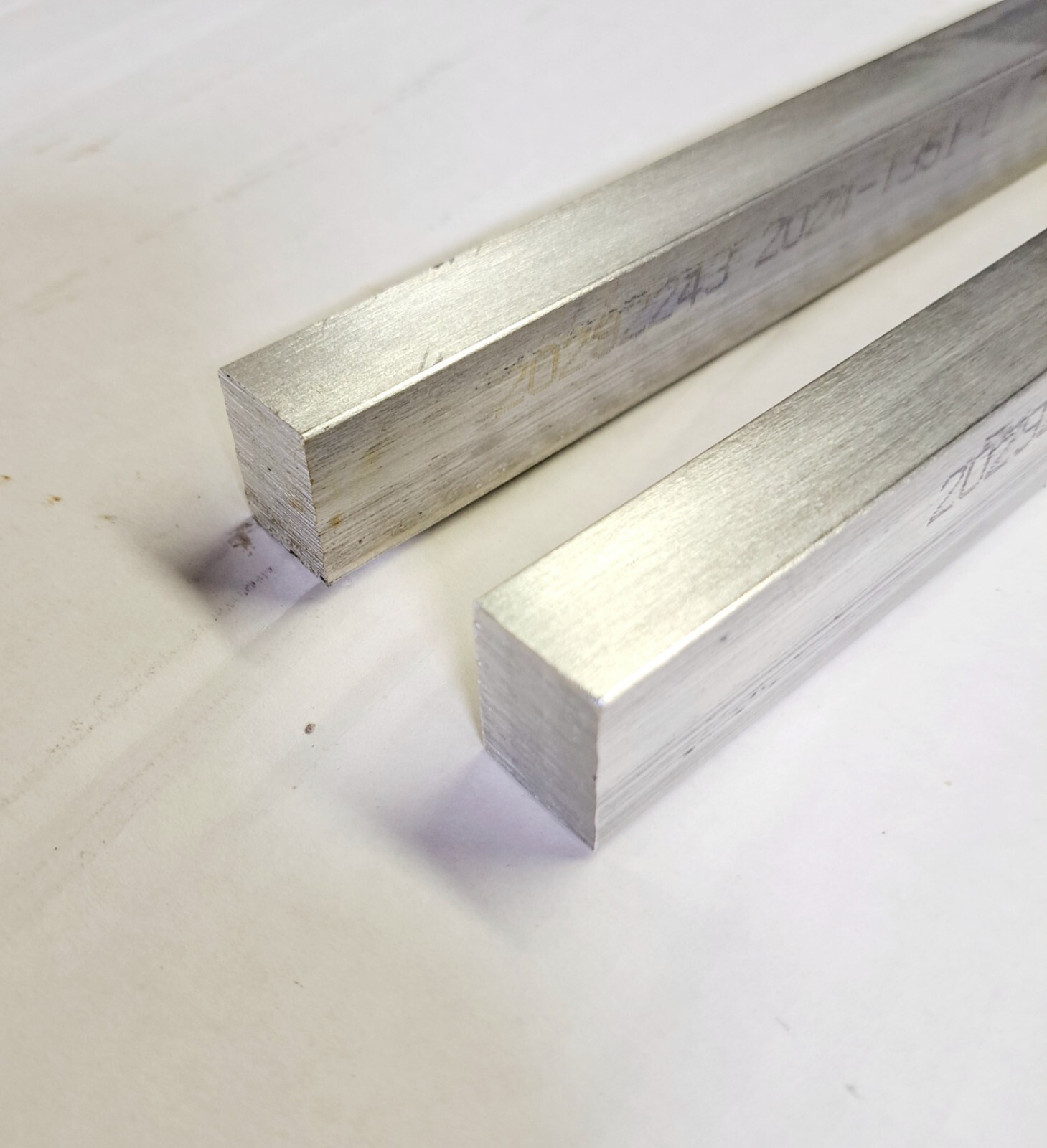 2 Pcs 1″ x 3/4″ x 13 3/8″ 2024 T-351 Aluminum Mill Stock Kaiser-Tennalum