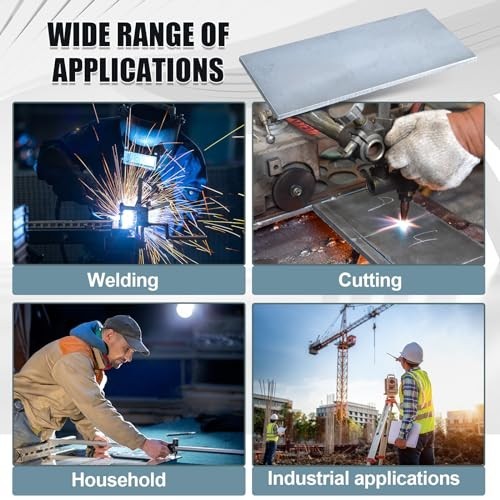 4 Pcs 1/4″ x 6″ x 12″ Hot Rolled Mild Steel Plate – Weldable Flat Stock for Cutt