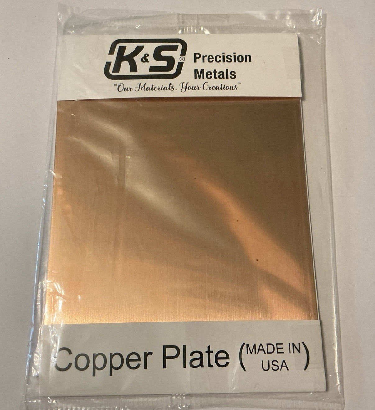 K&S Precision Metals Copper Plate 5×7 New