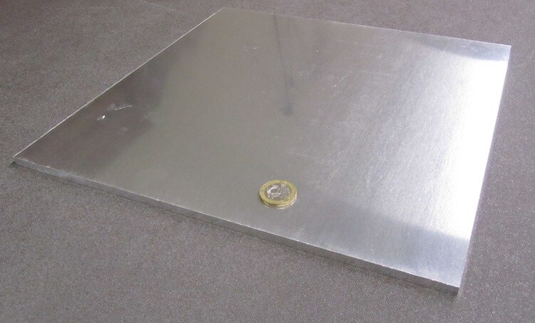 2024 Aluminum Sheet, T351, .250″ (1/4″) Thick x 12.0″ Width x 12.0″ Length