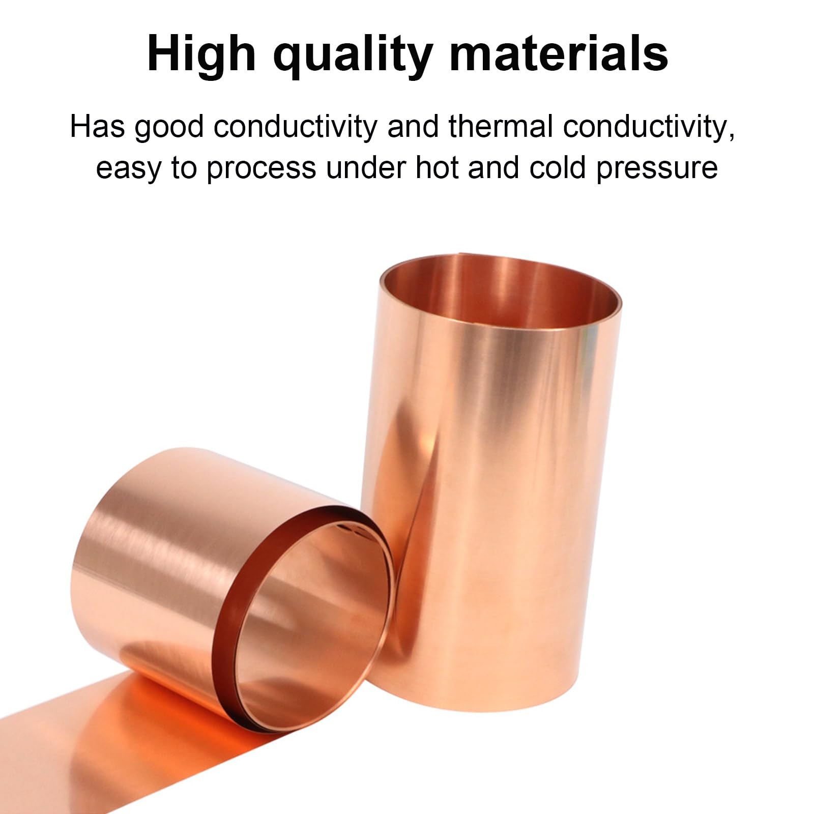 Copper Sheet 0.5mm Roll, 99.9% Pure Copper Foil Copper Sheet Copper Tape Copper…