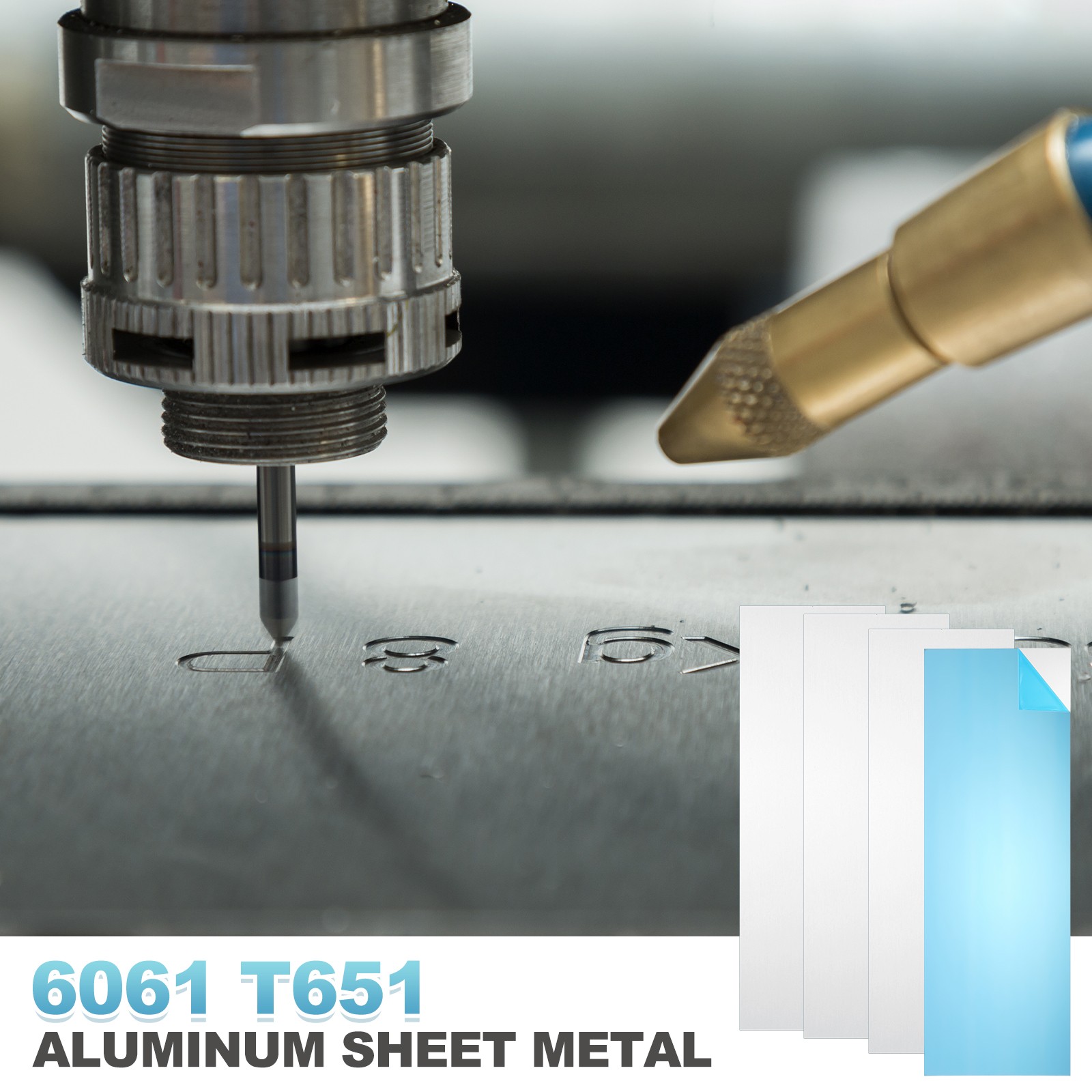 11.8″ x 3.9″ x 0.06″ 6061 T651 Aluminum Sheet Metal(Silver, 2Pcs)