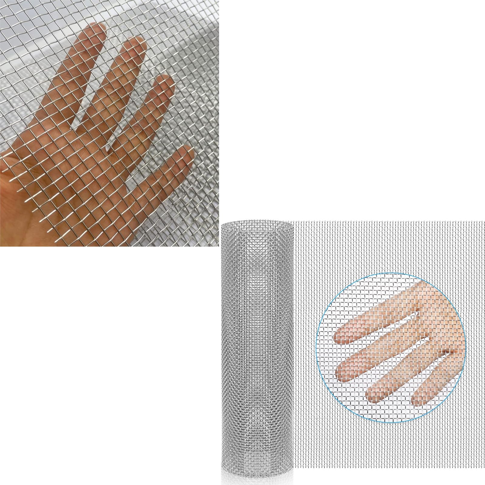 Valchoose 304 Stainless Steel Mesh Screen11 X24, 12” X 24” Sturdy and Easy…