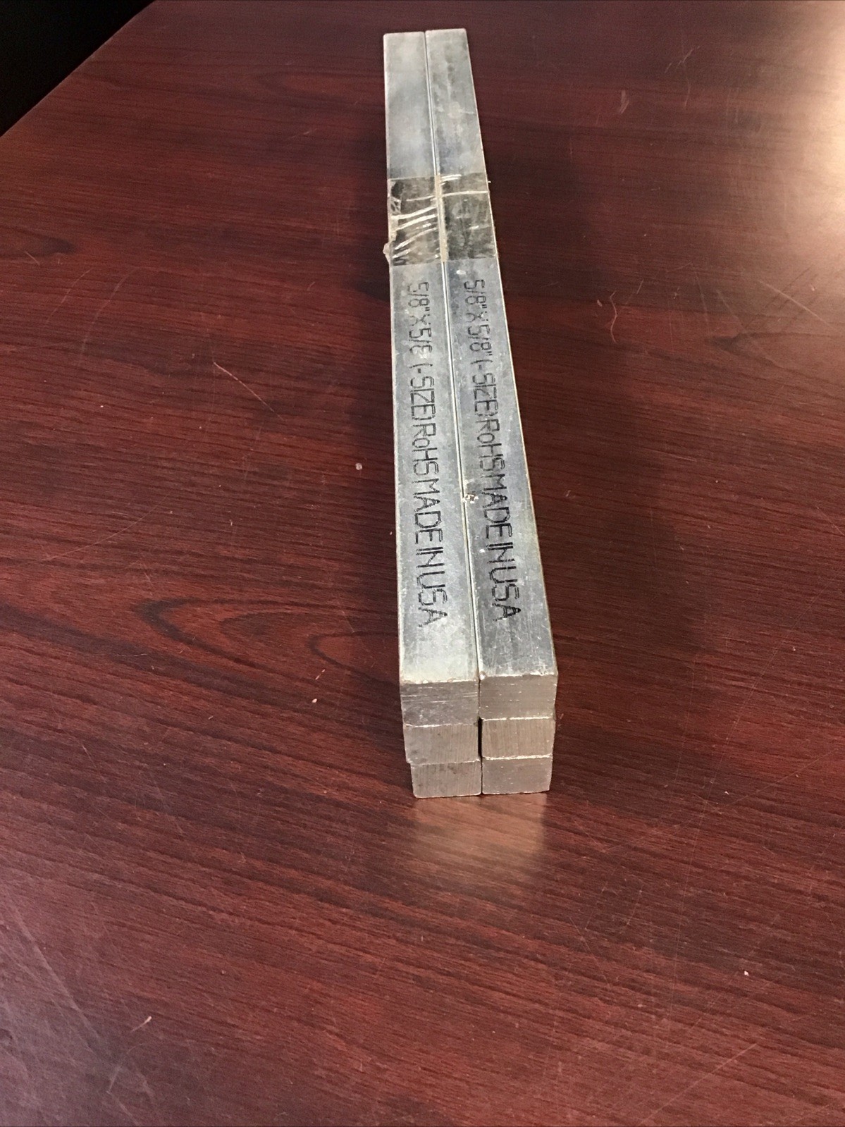 Aluminum Bars 12”x5/8”x5/8” Made In USA, 6 Per Order