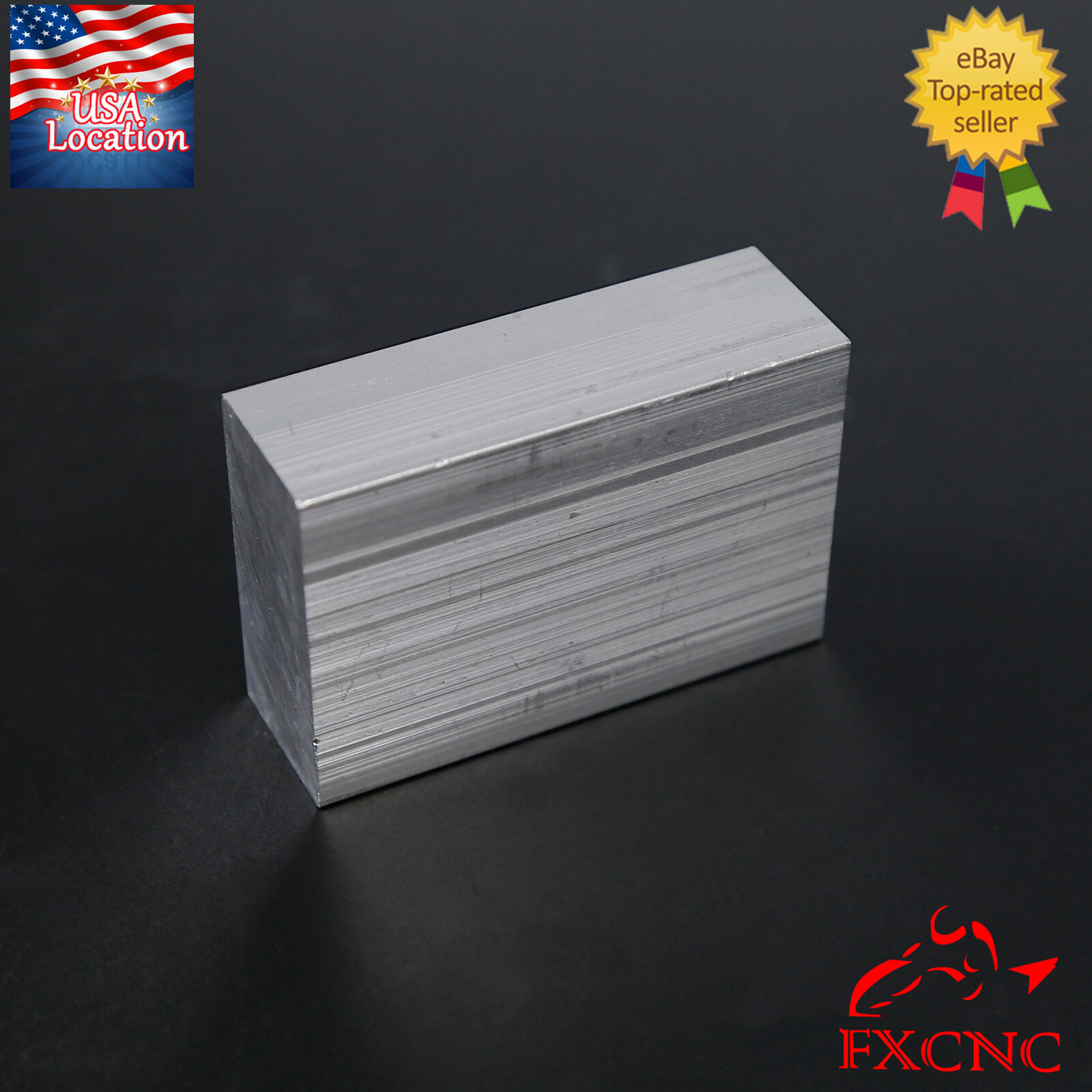 T6061 Aluminum Plate Flat Bar Strip Length 75mm Width 50mm Thickness 25mm