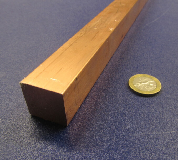 182 Copper Square Bar 1.0″ Thick x 1.0″ Wide x 6 Foot Length