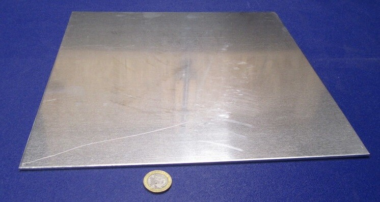 1100 Aluminum Sheet Softened (O) .125″ (1/8″) Thick x 12″ Wide x 12″ Long