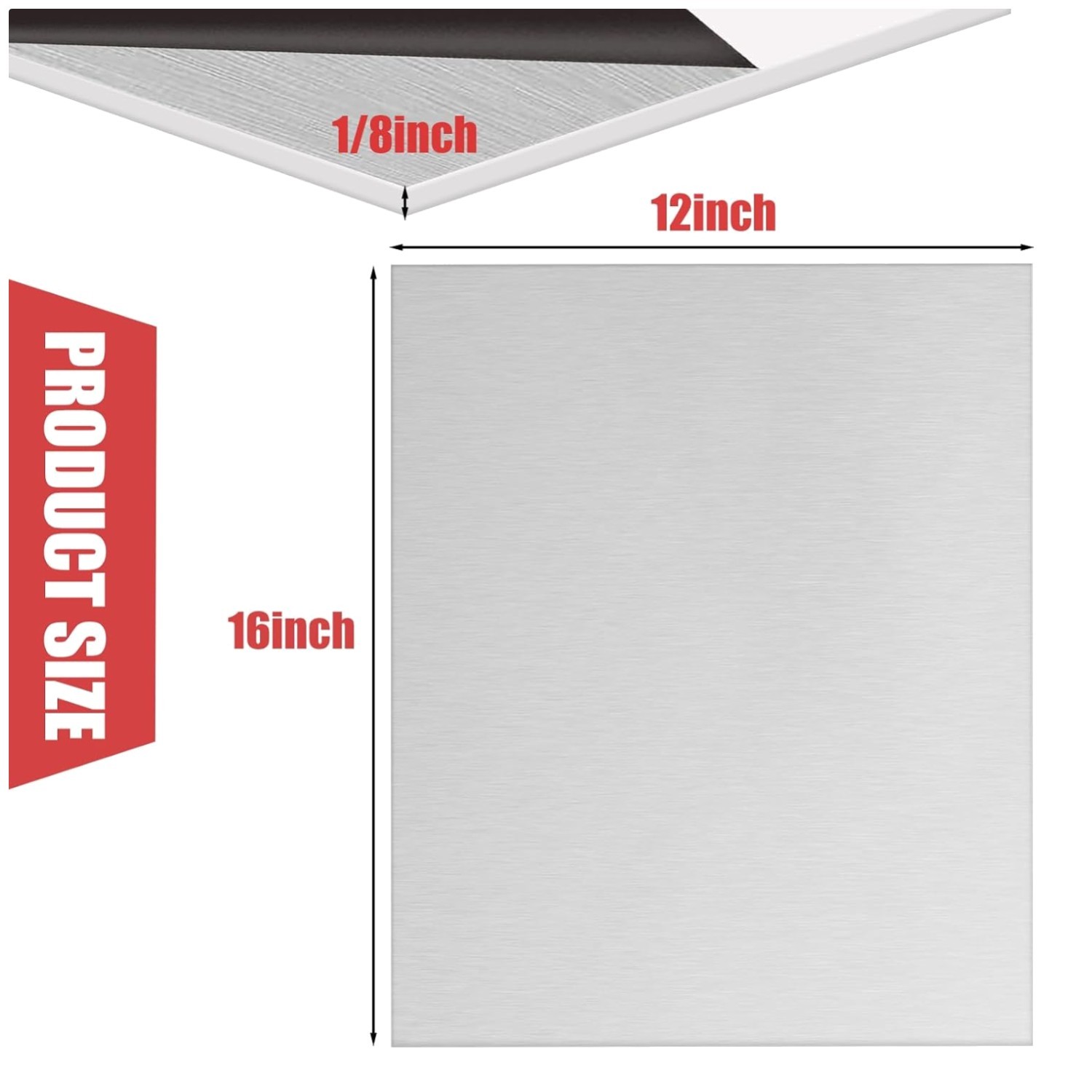 1/8″ Aluminum Sheet Metal 12×16″ 2-Pack