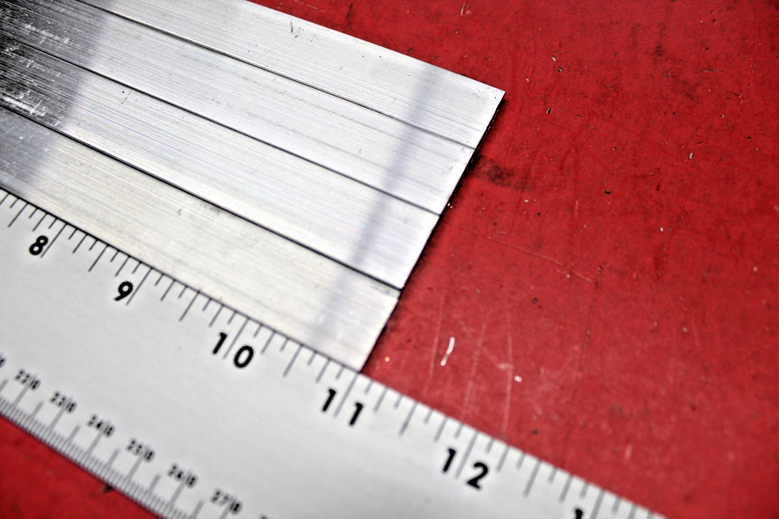 4 Pieces 1/8″ X 3/4″ ALUMINUM FLAT BAR 11″ long 6063 T52 Extruded Mill Stock
