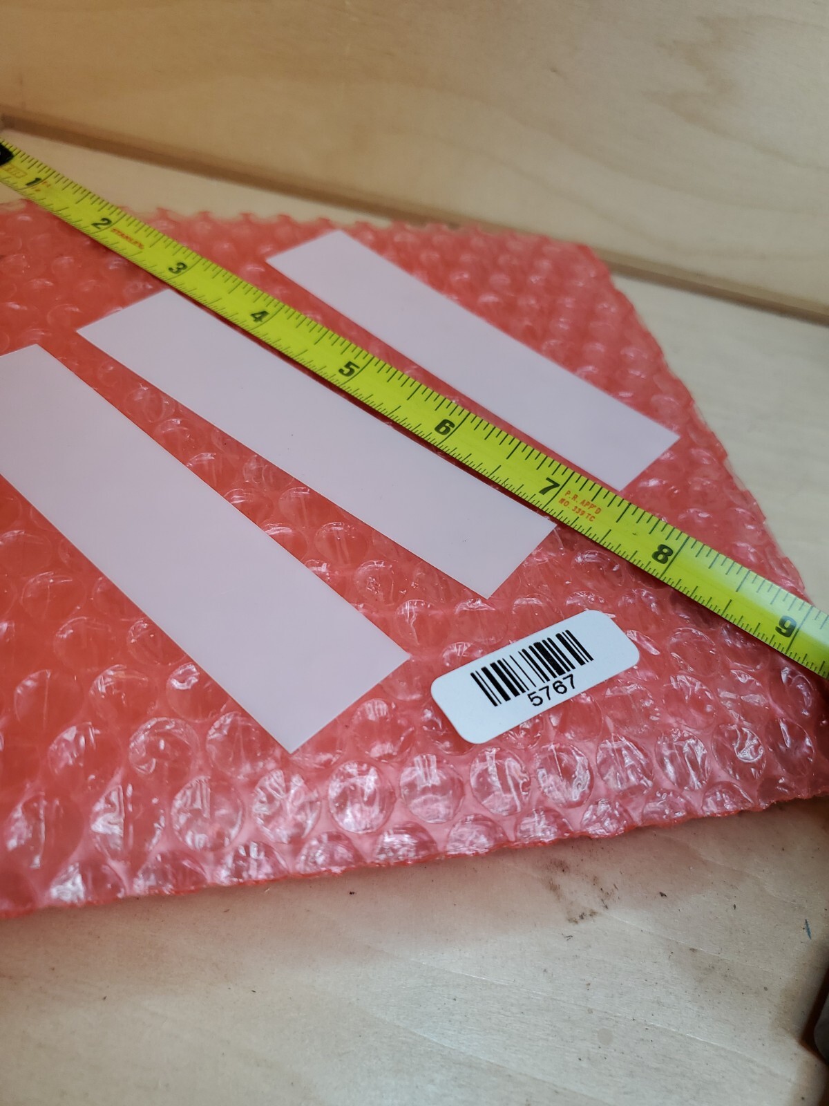 Shim Stock Plastic 1″ wide X 0.013″ thick 4″+ long 3 piece lot Fast Shipping