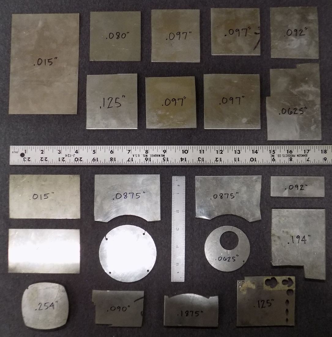 German Silver / Nickel Silver Flat Stock, Lot of 21 Pieces, over 4½ pounds