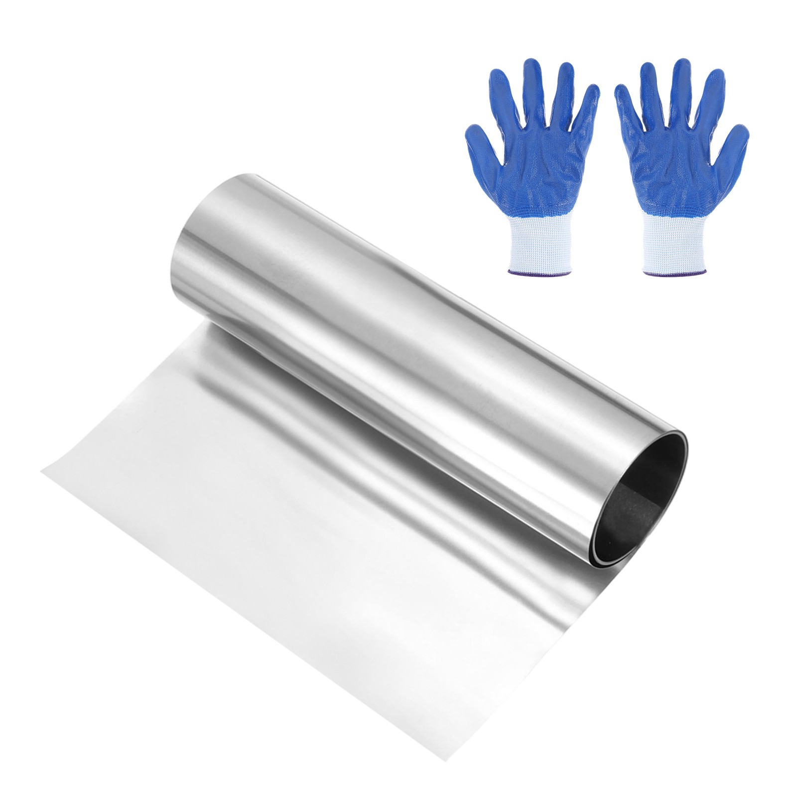 304 Stainless Steel Foil Roll 0.07mm x 100mm x 1m Metal Strip Sheet Silver Tone