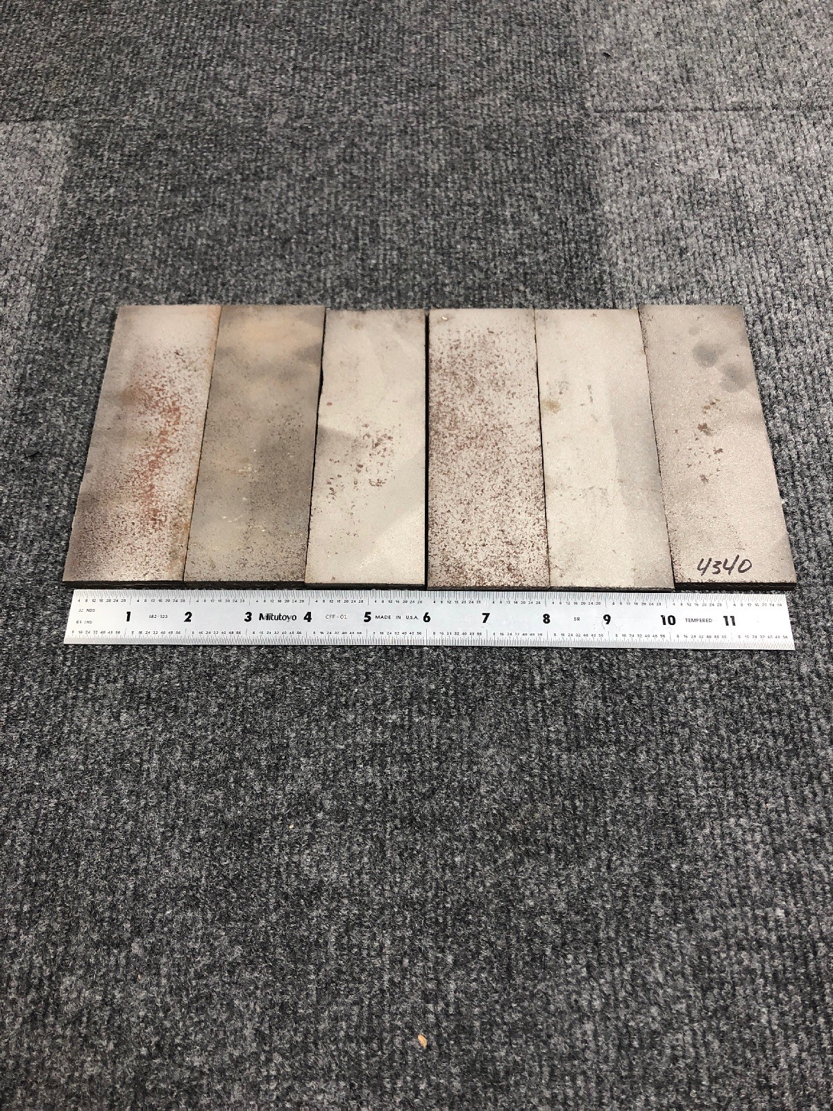Lot of 6*** 4340 Steel Flat Bar (1/4” x 2” x 6”) Great for Knife Making. (5lbs)