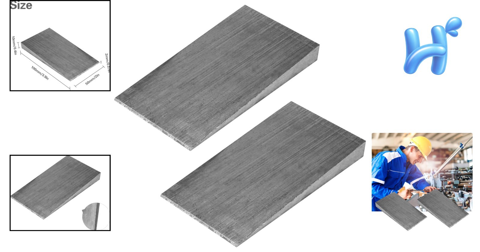 4 Inch Steel Flange Wedges – Versatile Triangular Shims for Leveling and Support