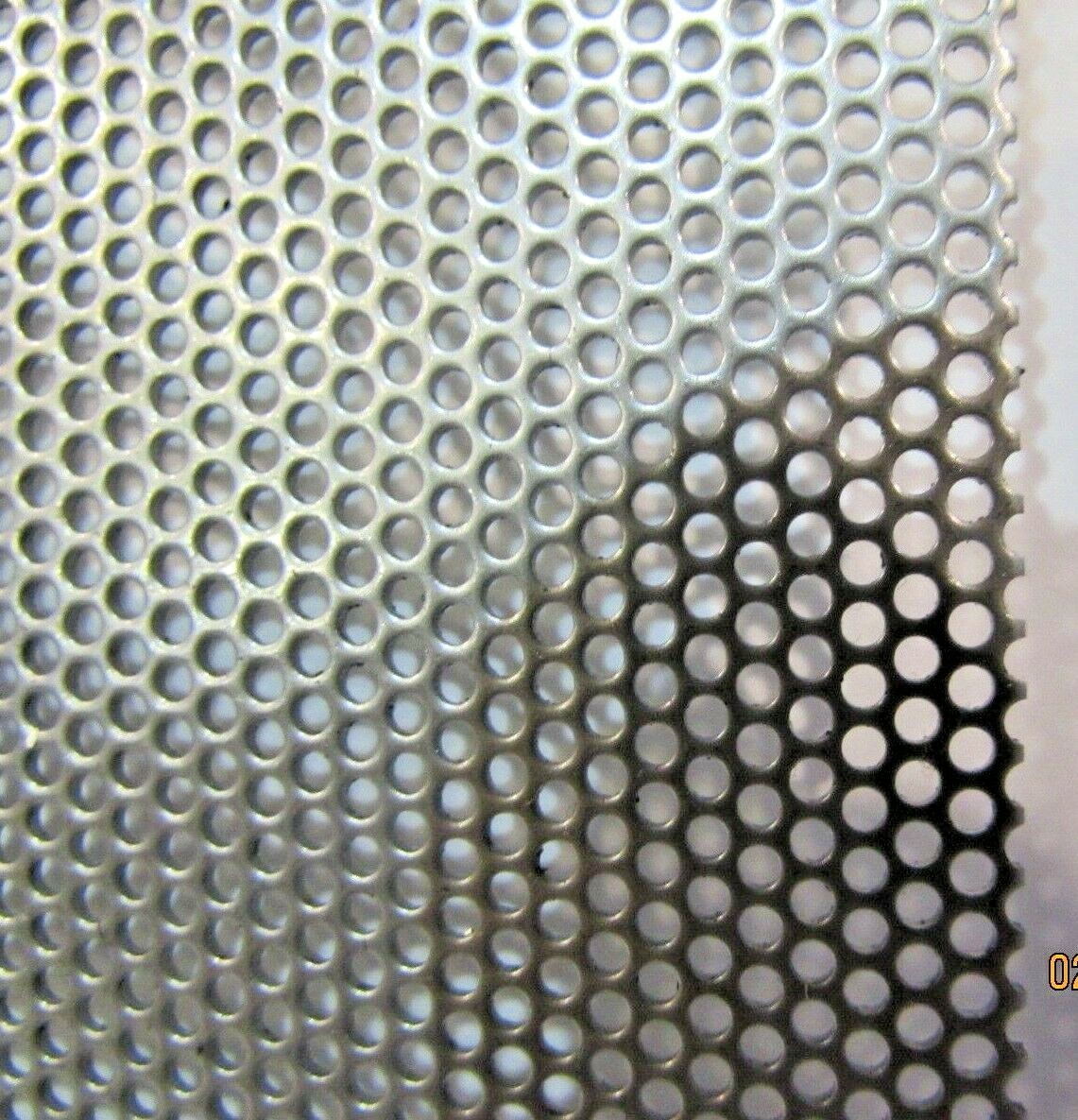 1/16″ HOLES –20 GAUGE 304 STAINLESS PERFORATED SHEET–11-1/2″ x 12-1/4″