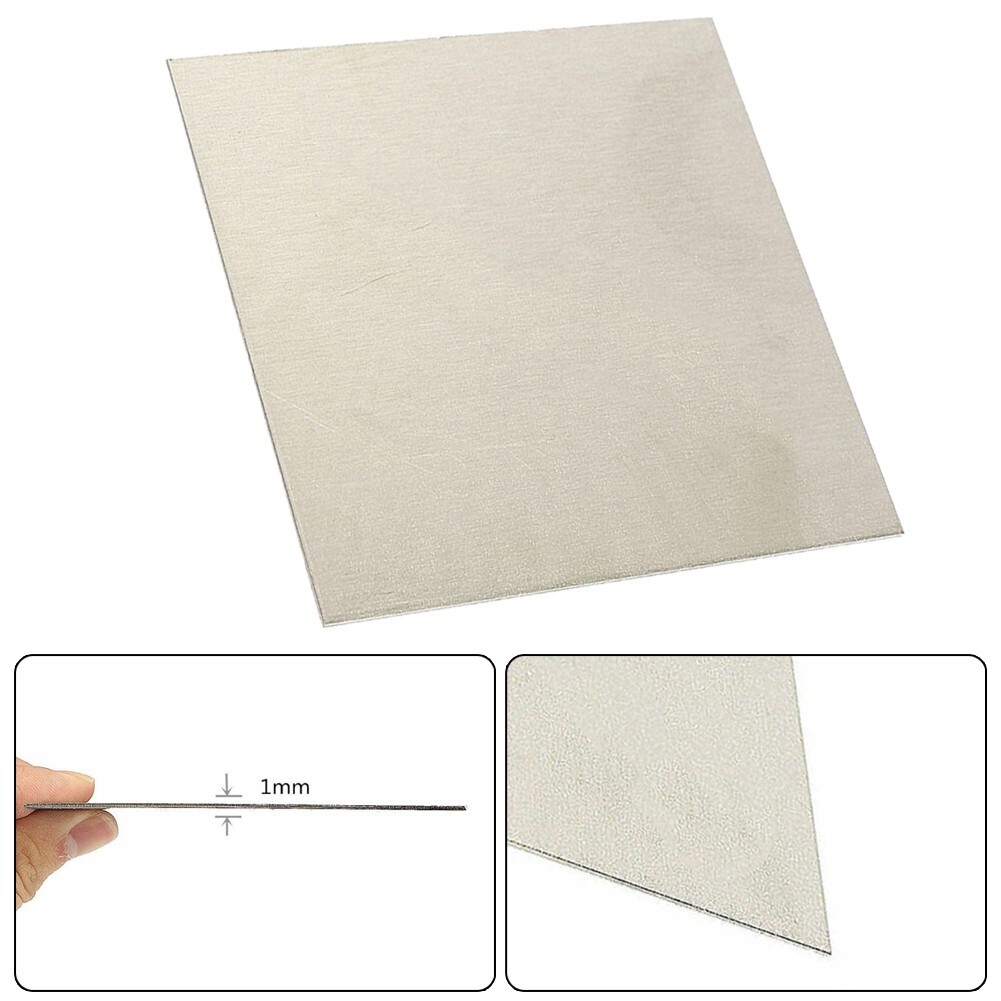100x100mm Pure Nickel Ni Sheet Plate For Electroplating Anode Element 1mm Useful