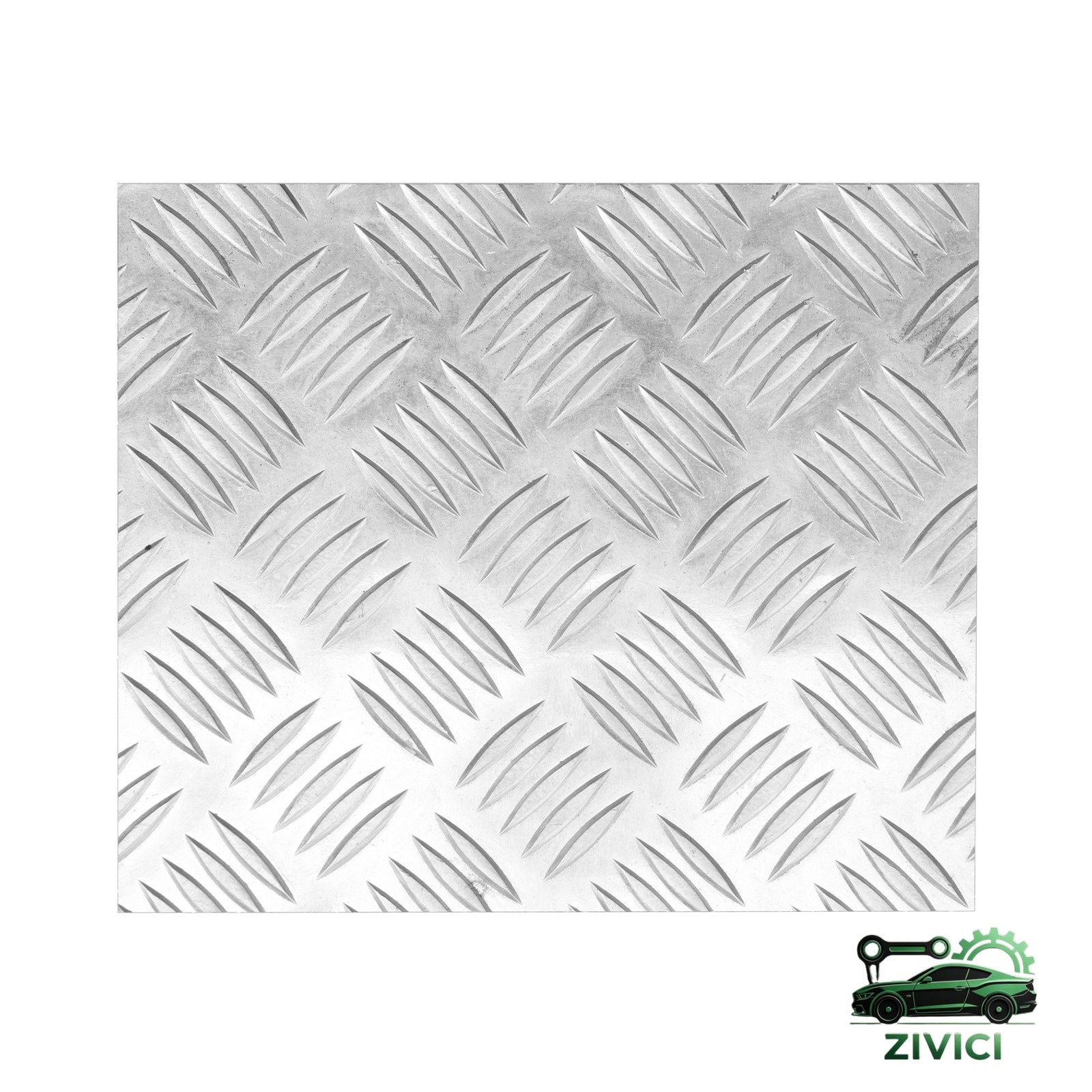 5 Bar Tread Aluminum Board 305x305mm Silver 12×12 Inch Vehicle Use