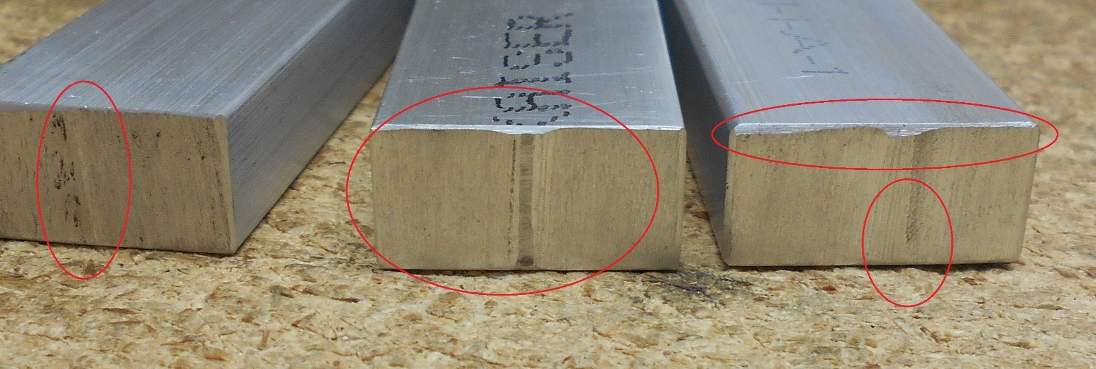 TWELVE (12) pcs Aluminum 6061 Bar stock 1/2 x 1″ x Lngth 3-1/8 to 3-5/8″-CUTOFFS