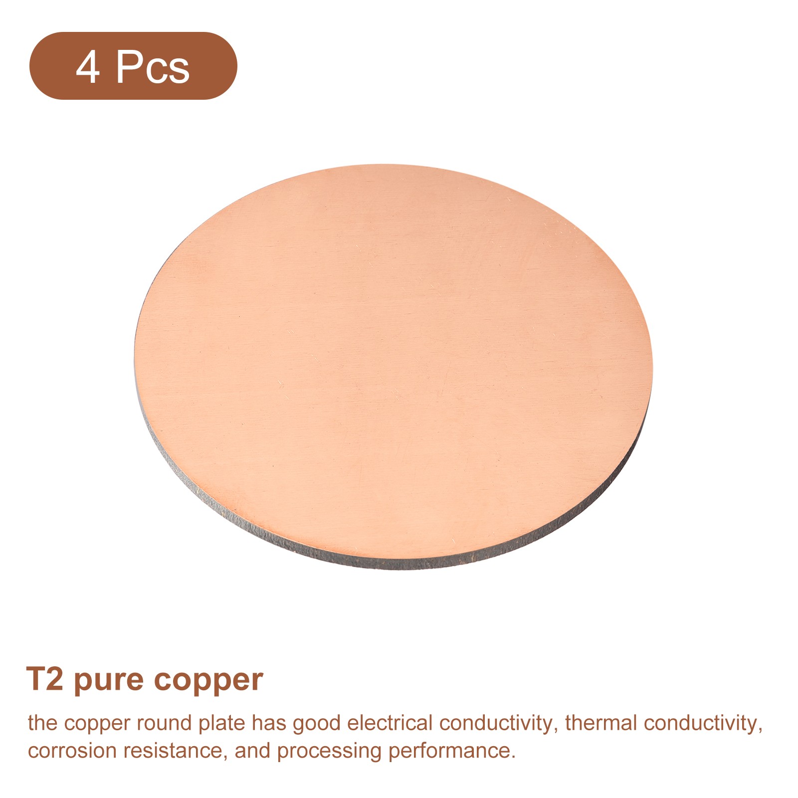 8pcs Pure Copper Sheet 1 3/8″ x 0.04″ 18 Gauge T2 Copper Metal Round Plate