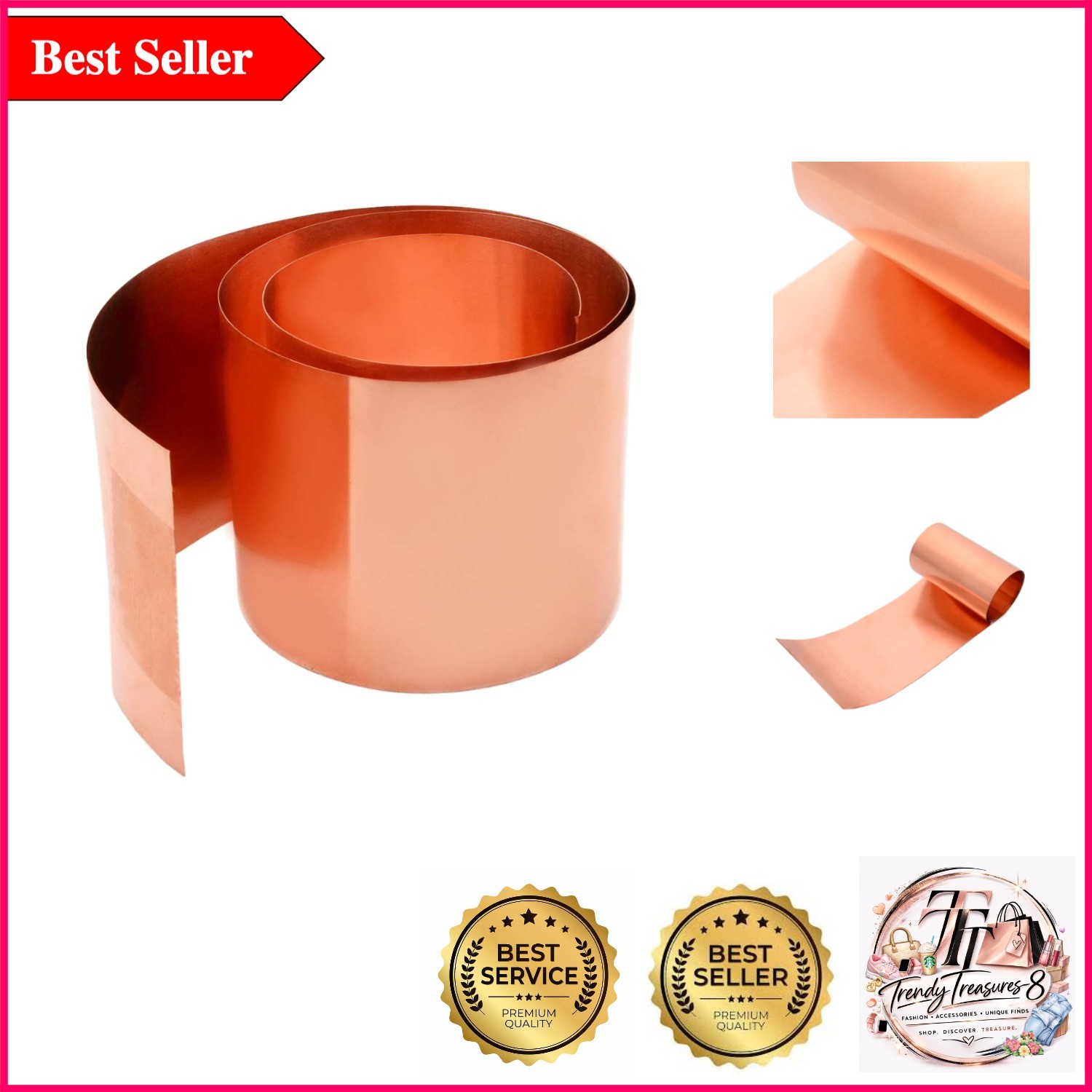High Purity Copper Sheet Roll – 0.2mm, Industrial Grade, 1000mmx100mm