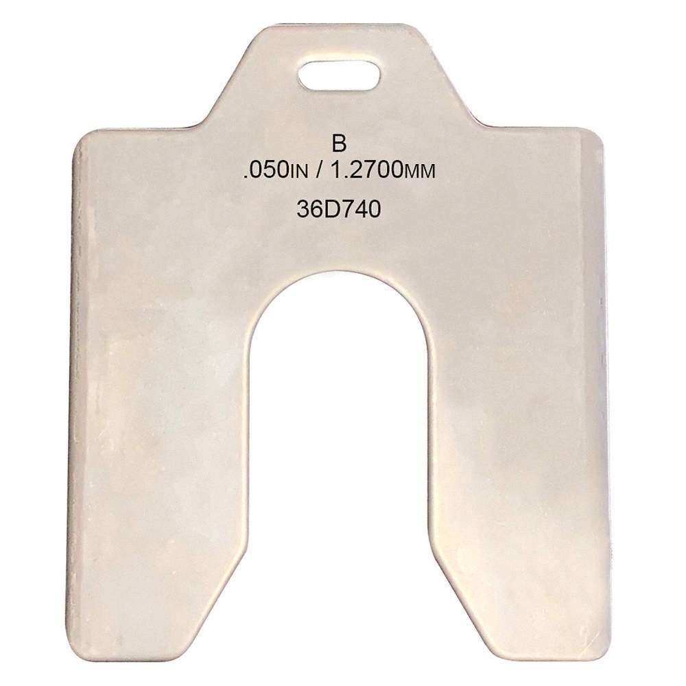 GRAINGER APPROVED 36D740 Slotted Shim,3×3 Inx0.050In,PK10 36D740
