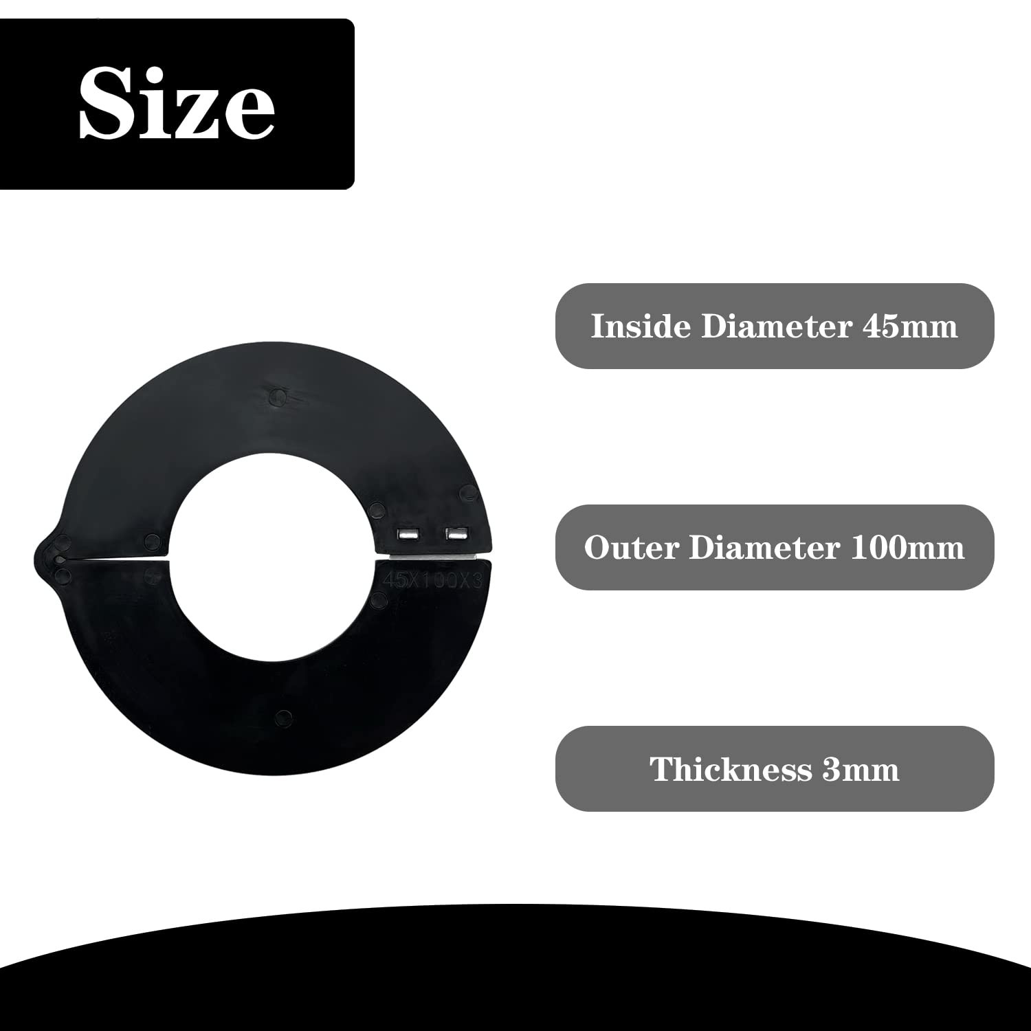 8 Pack 45MM Excavator Bucket Pin Shim Kit Detachable for Excavator Skid Steer