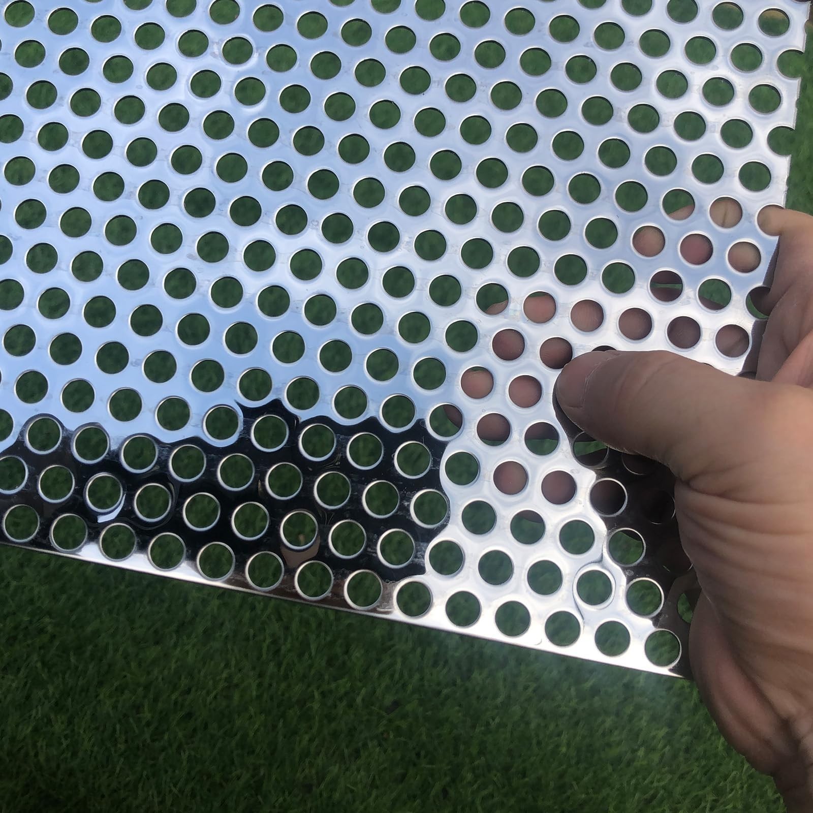 Perforated Metal Sheets 19 Gauge 30″x15″ Stainless Steel Mesh Panel 8mm Aperture