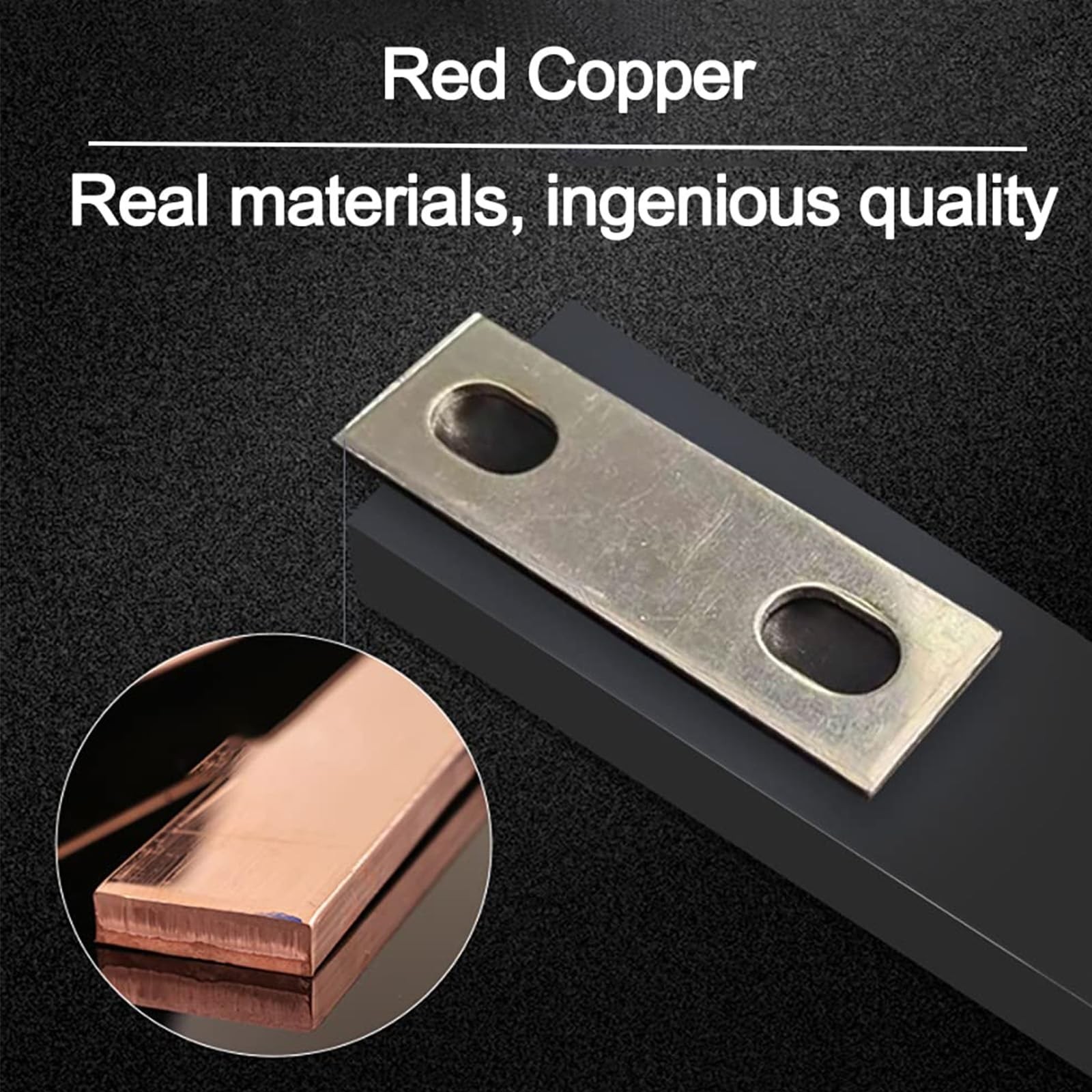 4 PCS Pitch Row 2.2 Inch Bus Bars Connector Red Copper NickelPlated Lifepo4