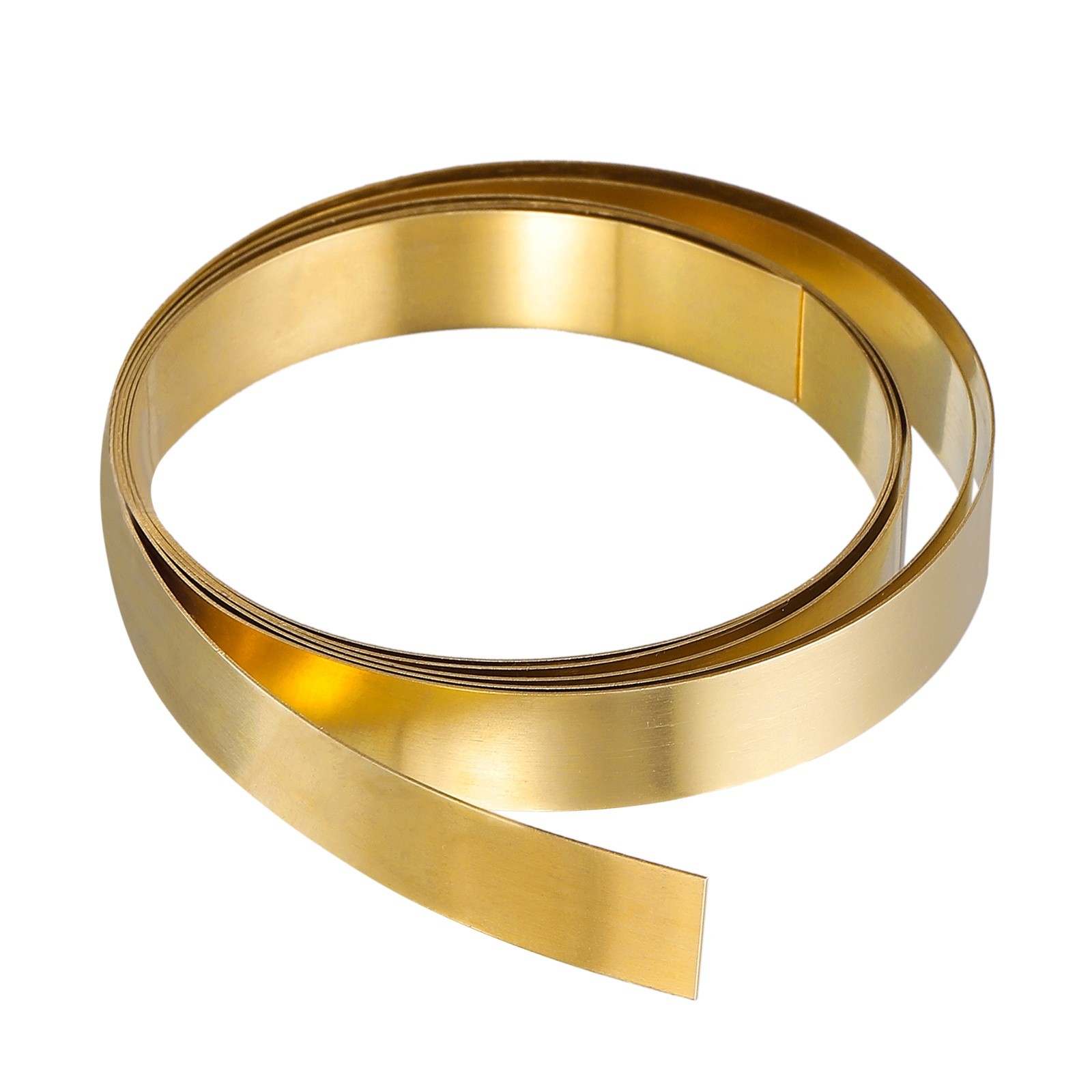 3000mmx10mmx0.1mm Brass Sheet Roll Foil Roll Brass Strip for Crafts Grounding