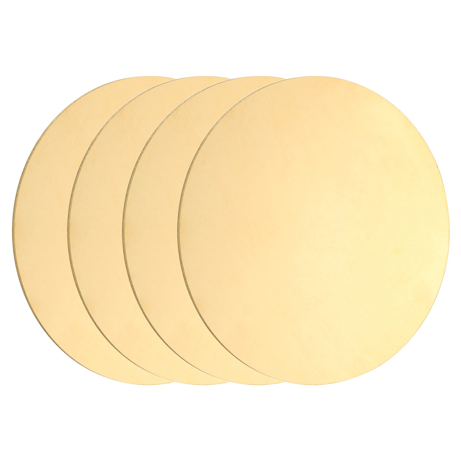 4pcs Brass Sheets, 0.04″ Thickness x 1.97″ Diameter Brass Round Plate, Yellow