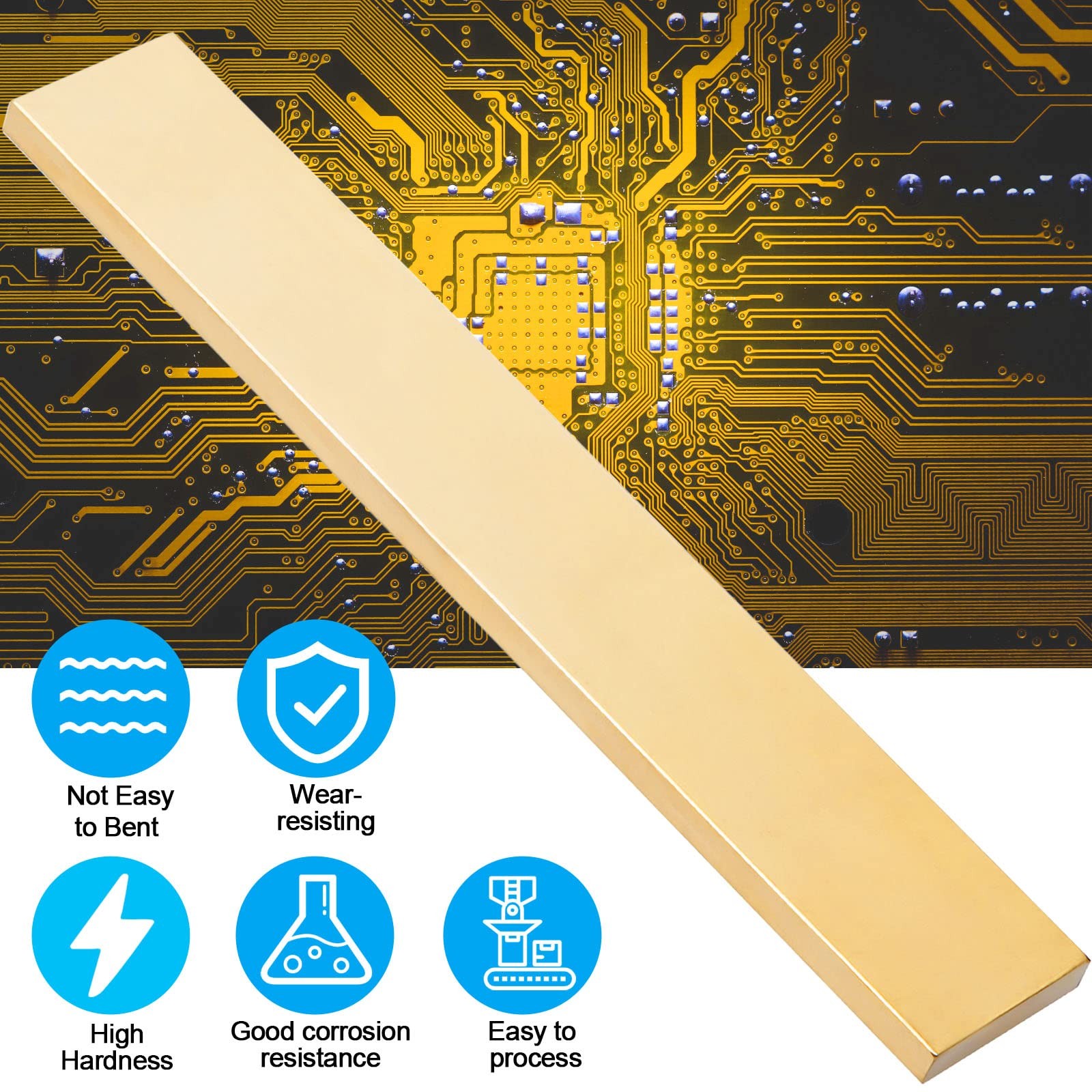 C360 Brass Flat Bar Stock 1/8x2x12 Inch Knife Making Solid Plate Billet