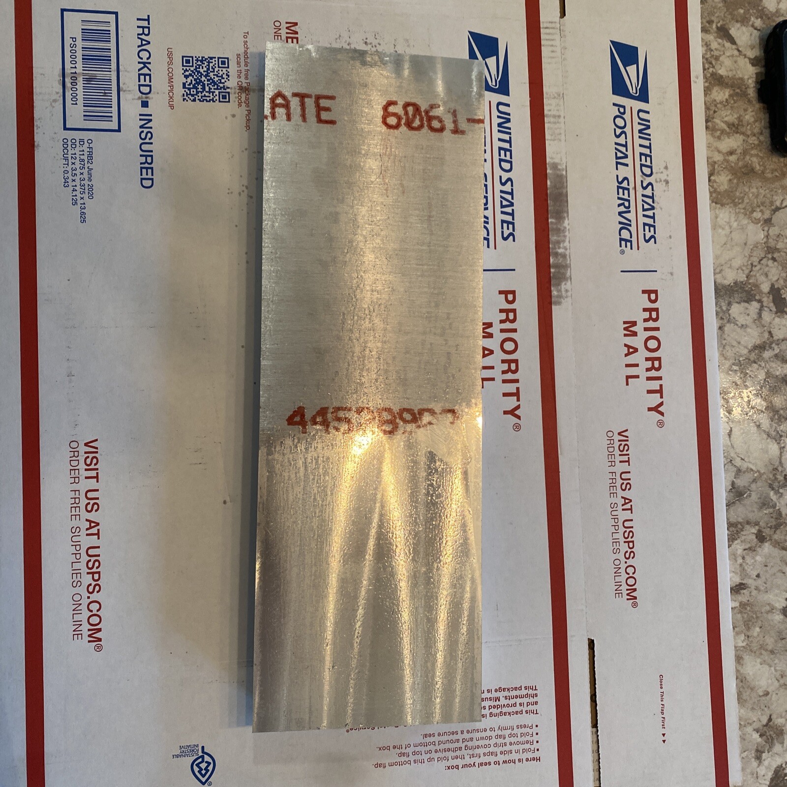 KAISER aluminum plate 6061-T651 3/4″ X 13” X 4″ Made In USA