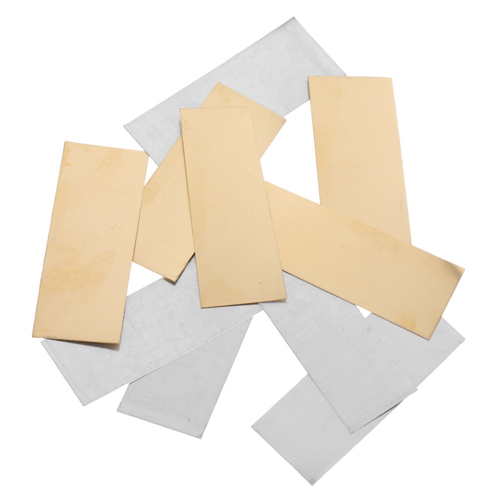 5 Pairs Zinc Anode and Copper Sheet Set for Electroplating and Fruit Battery