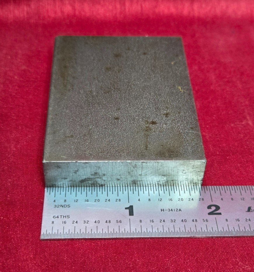D2 Tool Steel Block Billet 2.665″ L x 1.93″ W x 0.495″ Thick, 11.5 Oz.