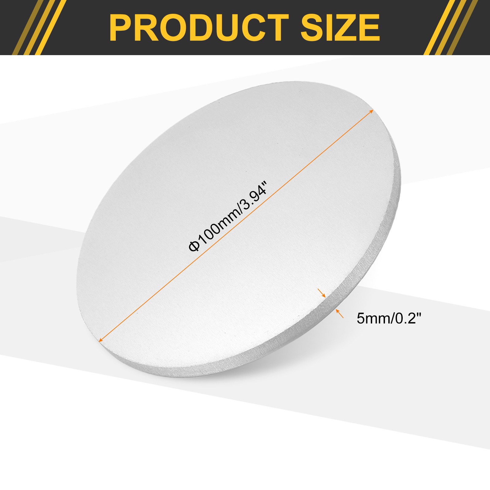 Aluminum Disc, 4″(100mm) Dia 0.2″(5mm) Thick Round 6061 Aluminum Sheets