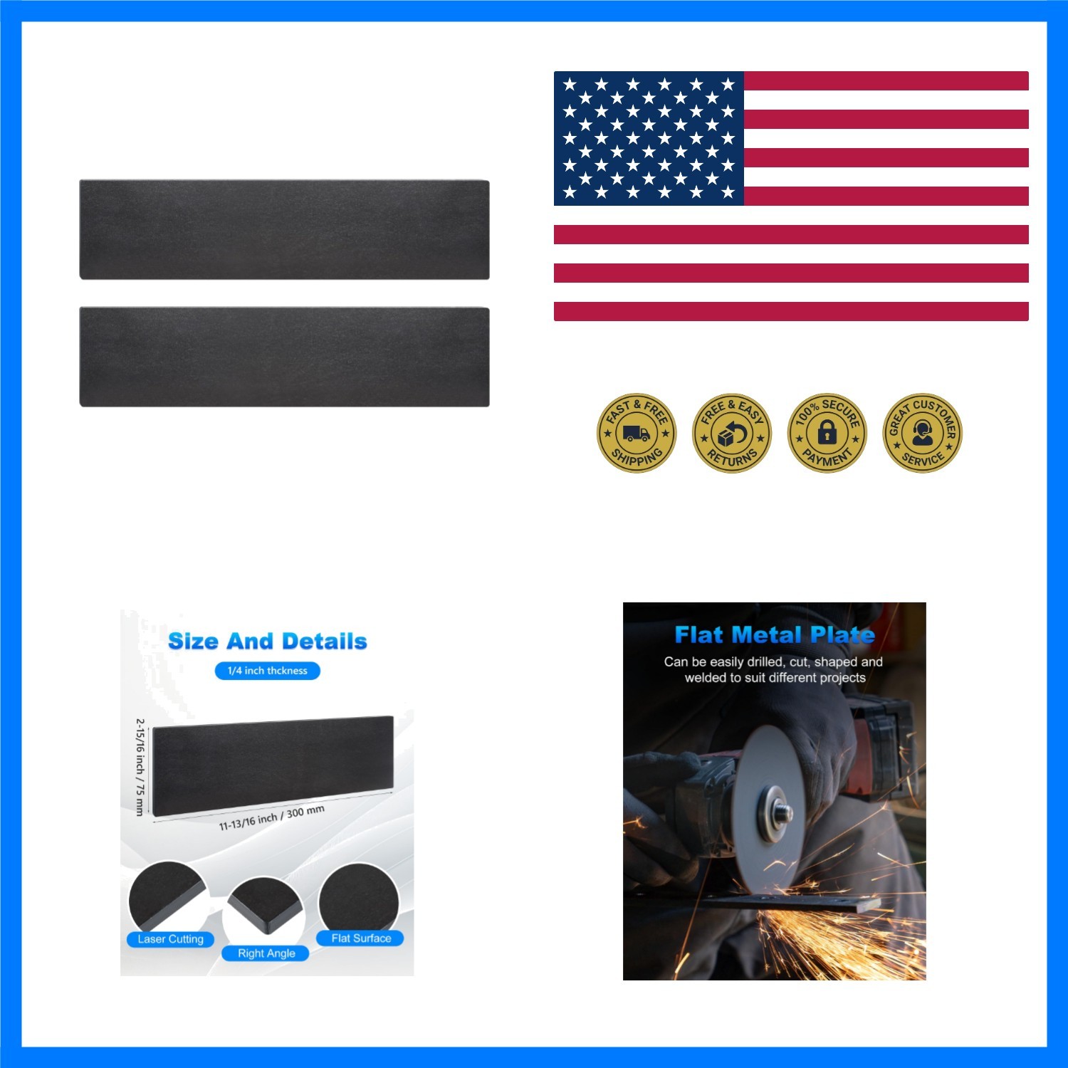 2 Pcs 3 X 12 X 1/4 Inch A36 Steel Plate Hot Rolled Weldable Steel | Steel Bas…