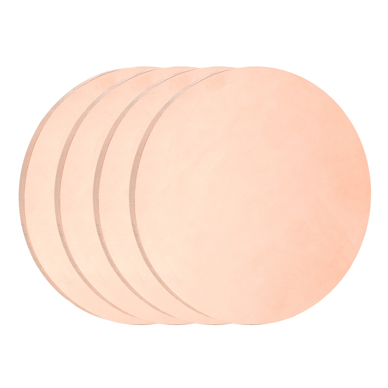 4Pcs Copper Round Plate, 0.04″ Thick 1.2″ Dia C1100 Pure Copper Sheet
