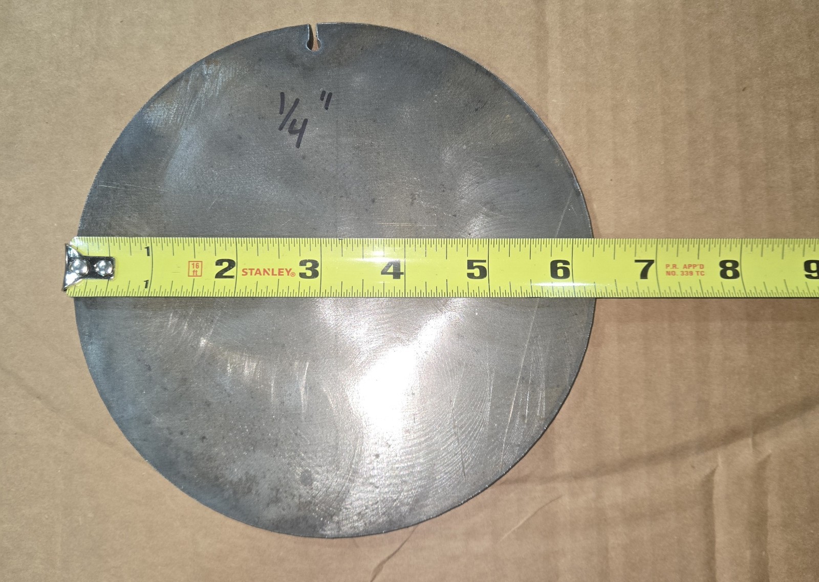 1/4 Inch Round Steel Plate Drop