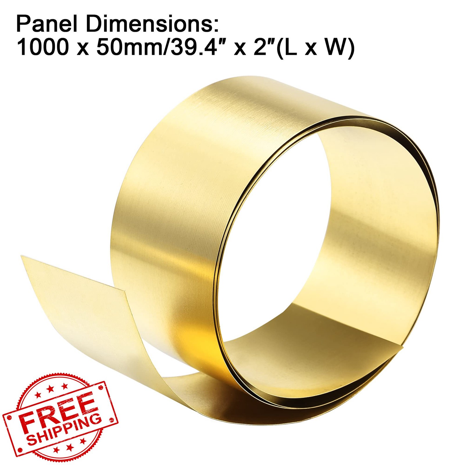 uxcell Brass Sheet Roll 1000x50x0.2mm Metal Foil