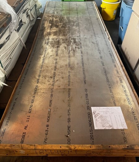 HAYNES INTERNATIONAL HASTELLOY C-2000 ALLOY SHEET METAL .063 X 48″ X 144″ CERTS