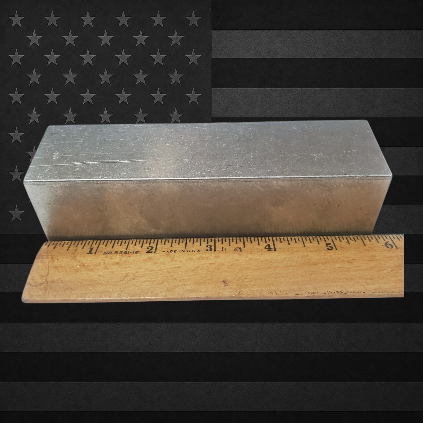 6061 Aluminum Square Bar 1.5″ x 1.5″ x 5.75″ Min Long Solid Billet Tumbled