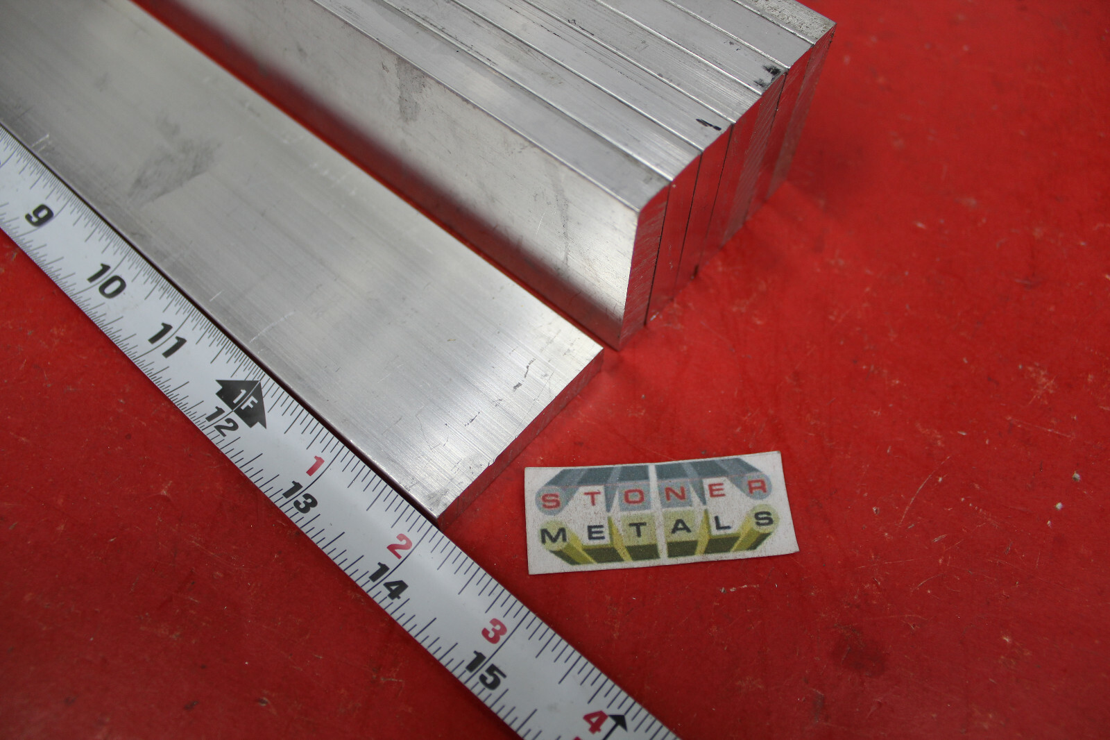 8 Pieces 3/8″ X 2″ ALUMINUM 6061 FLAT BAR 14″ long T6 Solid Extruded Mill Stock