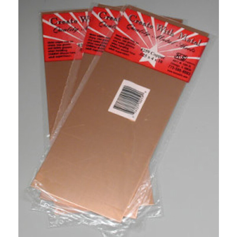 K&S 259 Metal 0.025 in. Thick Solid Copper Sheet 4 W x 10 L in. (Pack of 3)