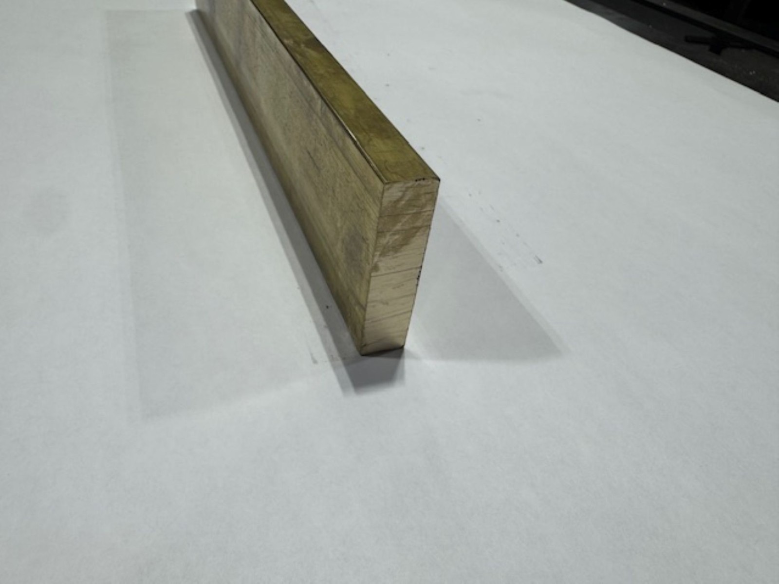 1/2″ x 2″ C360 Brass Flat Bar x 8″ Long, Half Hard, Free Cutting, Mill Stock