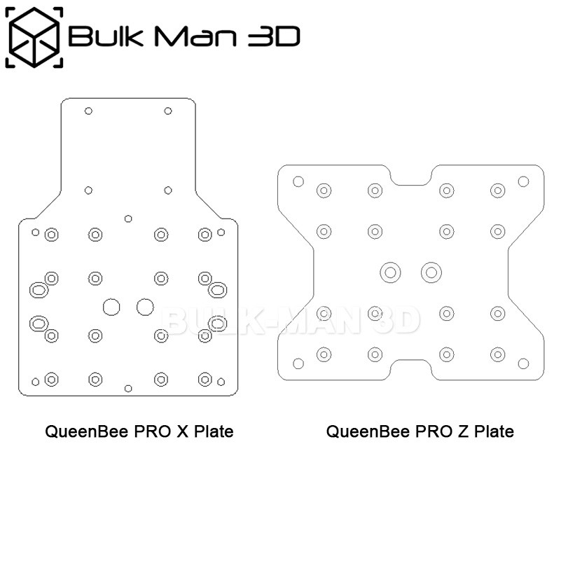 13PCS QueenBee PRO CNC Plate Set Aluminum Plates for Wood CNC Engraver Machine