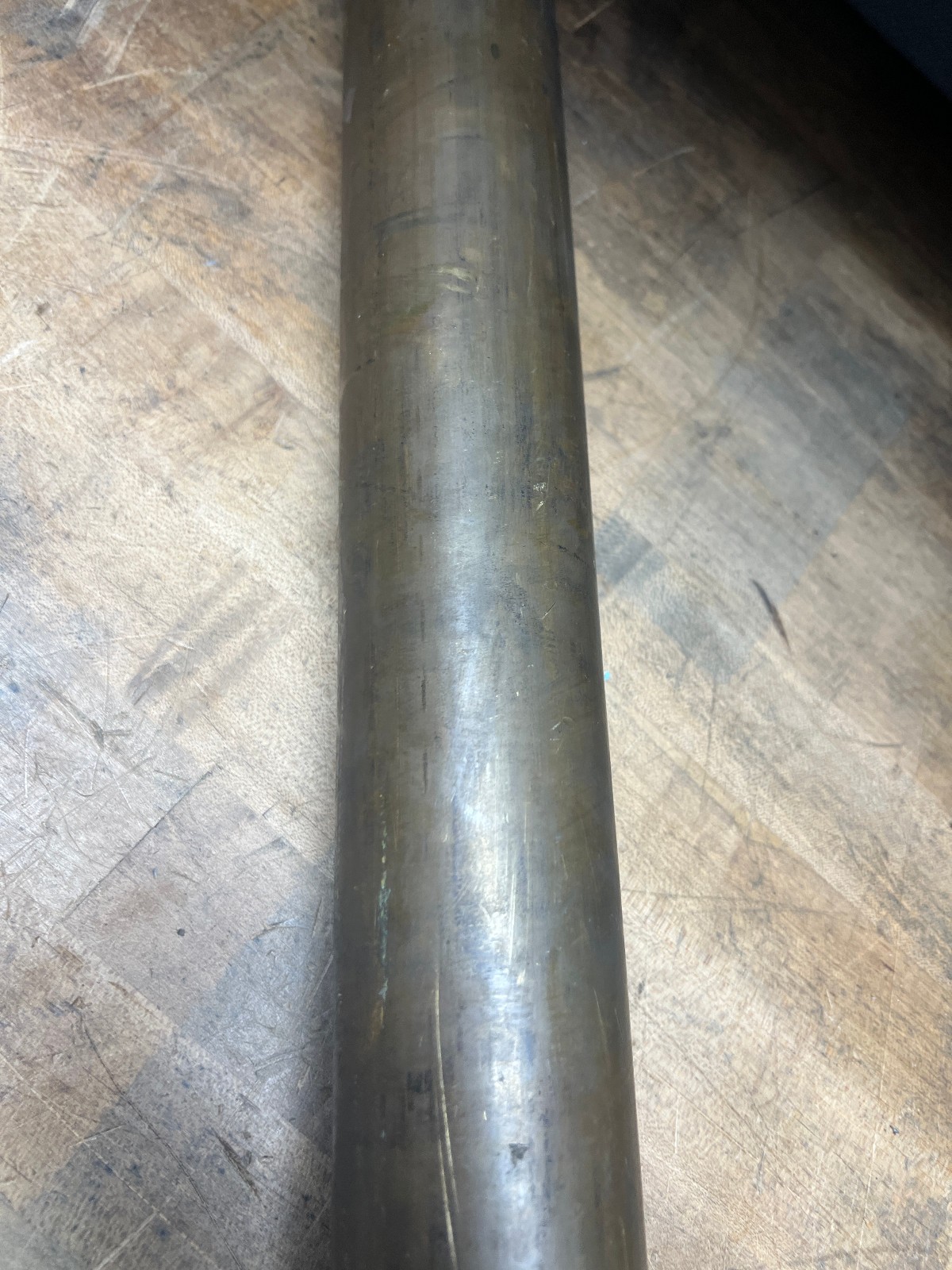 C482 Copper alloy Naval Brass Round bar 29.6 lbs – medium lead 2 1/2″ x 19 3/4
