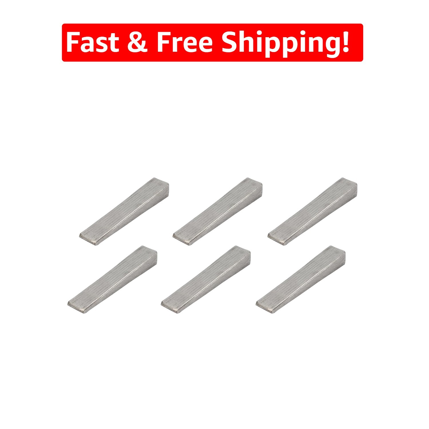 Durable Triangular Metal Shims – 6 Count Steel Wedges for Level Adjustments