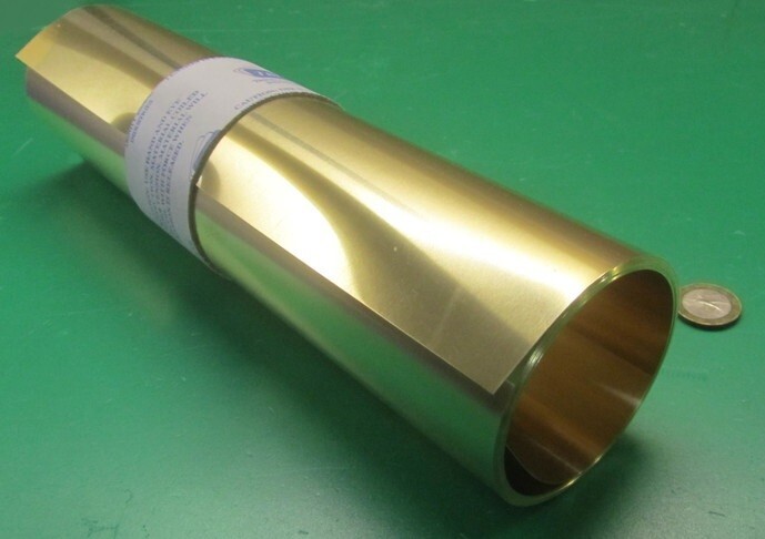 260 Brass Shim Sheet 0.012″ Thick x 12.00″ Wide x 120″ Length